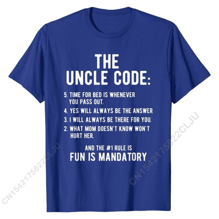 mens-funny-uncle-gifts-from-niece-nephew-the-uncle-code-cool-t-shirt-cotton-men-t-shirt-funny-tees-rife-fashionable