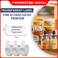 Niimbot D11 D110 D101 Official Transparent Label Sticker Thermal Paper   Waterproof and oil Proof Sticker Paper Roll Fax Paper Rolls