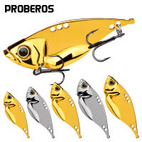 PROBEROS เหยื่อสปินเนอร์ VIB แบบจมเร็ว,ชุดเหยื่อสปูนตกปลาทำจากโลหะแรงสั่น DW520 1ชิ้น5G 7G 10G 15G 20G