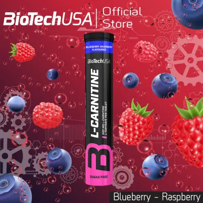 BioTechUSA L-Carnitine Effervescent Blueberry-Raspberry 20Tabl/Piece (แอล-คาร์นิทีน ชนิดเม็ดฟู่รสบลูเบอร์รี่-ราสเบอร์รี่ 20เม็ด/ชิ้น)Fat Burner แฟต เบิร์นเนอร์