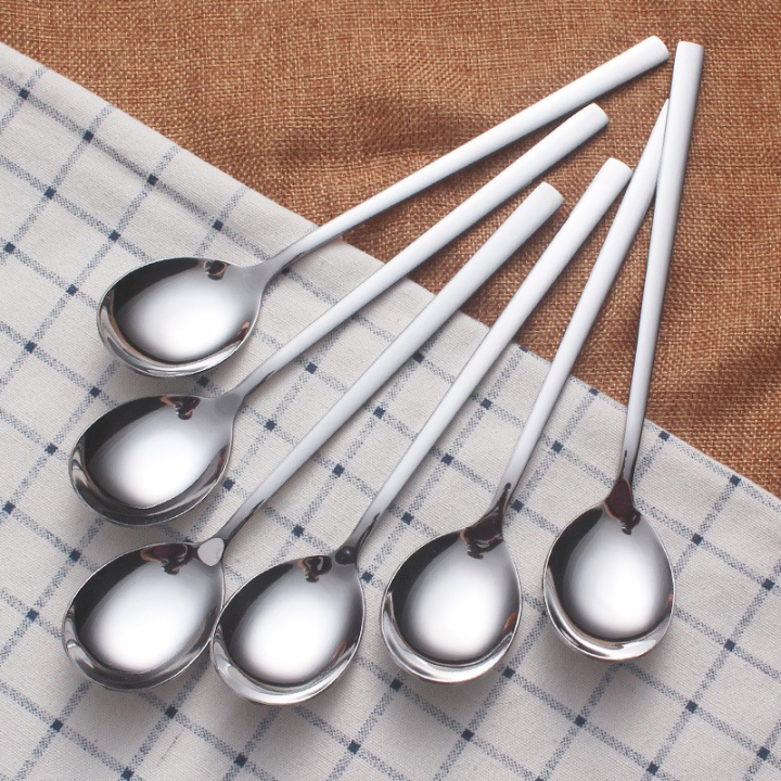 korean-stainless-steel-thickening-spoon-and-fork-cutlery-square-shank-tableware