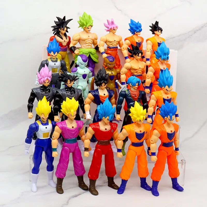 Boneco Saiyan Goku Articulado Dragon Ball 30cm F0072-2 Fun