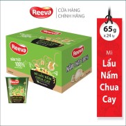 Mì Tôm 3 Miền - Reeva Lẩu Nấm Chua Cay dạng ly 65gx24ly