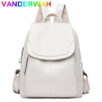 White Women Backpack Female Leather Backpacks Ladies Sac A Dos School Bags for Girls Large Capacity Travel Back Pack Rucksacks