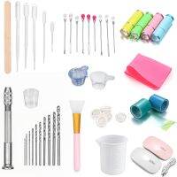 Epoxy Resin Tools Set Silicone Workbenches Plastic Beaker Drilling Bits Sticks Reusable Cup Mini UV Dryer Jewelry Making Tools