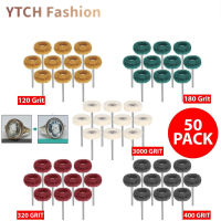 YTCH 50ชิ้นล้อขัด5ปลายข้าวที่แตกต่างกัน120กรวด180กรวด320กรวด400กรวด3000กรวดประสิทธิภาพสูงอุปกรณ์ขัดเล็บ