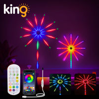 Firework Lights LED Strip Music Sound Sync Color Changing Remote Control LED Firework Light for Room Party, Holiday Decoration