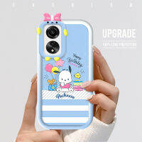 Case4you สำหรับ OPPO A58 4G A78 4G การ์ตูนน่ารัก Pochacco เคสโทรศัพท์มีลายมอนสเตอร์เปลือกเลนส์โทรศัพท์นุ่มเคสโทรศัพท์มือถือกันกระแทกฝาครอบป้องกัน