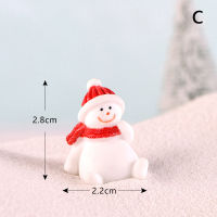 Potey Christmas Snowman ซานตาคลอสต้นไม้ของขวัญ Figurines Fairy Garden Miniatures Craft