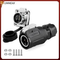 UMMEAX สายเคเบิล M16 IP67กันน้ำ2ตัวต่อปลั๊กขาเสียบขั้วต่ออุตสาหกรรมเปลือกโลหะขั้วไฟฟ้าอุตสาหกรรมขั้วต่อเสียงรถ