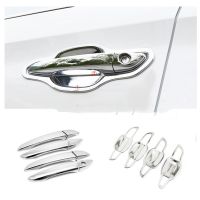 ฝาครอบที่จับประตูหุ้มด้วยอุปกรณ์เสริมกระจกมองหลังรถ ABS Chrome สำหรับ Hyundai Tucson 2014 2015 2016 2017 2018