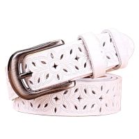 TRUSTY เข็มขัดหนังแท้ เข็มขัดผู้หญิง เข็มขัดสตรี Womens Belt Ceinture Retro Style 2946 สีขาว