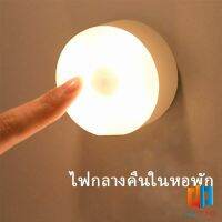 โคมไฟหัวเตียง 0.6w LED โคมไฟ ยึดผนังด้วยแม่เหล็ก ชาร์จ LED Button night light