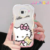 Jlingji เคสปลอกสำหรับ Samsung J7 J7 Prime 2 J2 Prime เคสรูปหมีแมวการ์ตูนลายเนื้อครีมดีไซน์ใหม่ขอบคลื่นนุ่มโปร่งใสลายกล้องถ่ายรูปกันกระแทกแบบใสเคสป้องกันอ่อนโยนแบบเรียบง่าย