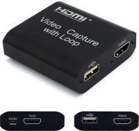 4k Audio Video Capture Card with Loop Out HDMI-compatible USB 2.0 for Phone PS4 Game Live Video Streaming Record Adapters Cables