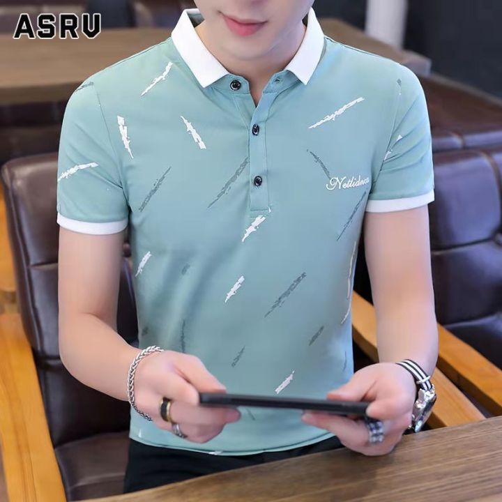 asrv-เสื้อโปโลผู้ชาย-polo-เสื้อคอปกผูชาย-เสื้อกีฬาคอปก-เสื้อยืดคอปก-เสื้อโปโลเสื้อโปโลธุรกิจผู้ชายแขนสั้นใหม่เสื้อโปโลเสื้อยืดคอปกโปโลสลิม