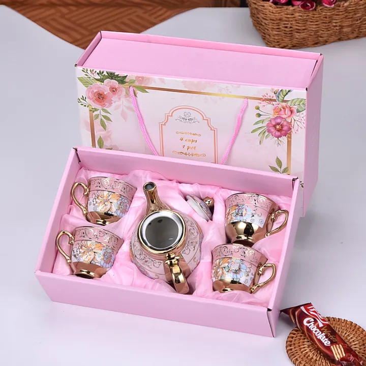 Elegant Princess Tea Pot And Tea Cup Set W/Gift Box | Lazada Ph