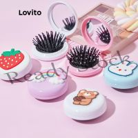 【hot sale】 ♝ B09 Lovito Cute Cartoon Figures And Colors Easy To Carry Small Size 2 In 1 Comb With Mirror L38MU017 (Brown/Orange/Pink/Purple/Red/Blue)