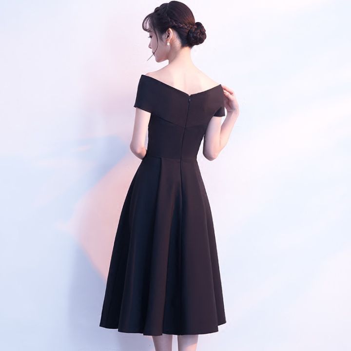evening-dress-2022-new-black-company-annual-banquet-shoulder-dignified-elegant-slim-long-dress