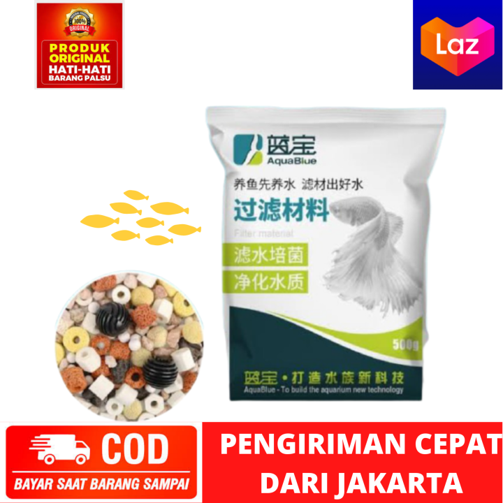 [ BISA COD ] Media Filter Akuarium Aquablue Rumah Bakteri Penjernih Air
