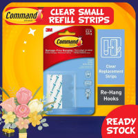 3M Command 17024 CLR Clear Small Refill Strips (12Pcs/Pck) 17024CLR Command Small Clear Refill Strips 17024CLR