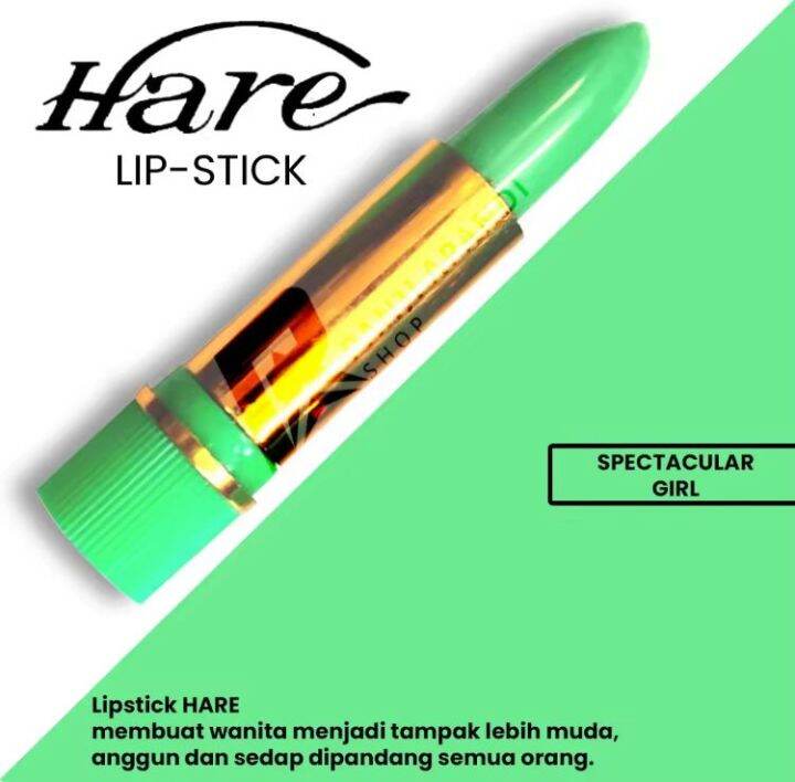 Lipstick HARE Lipstik Arab Lipstik Hijau Dioles Jadi Pink Tahan Air