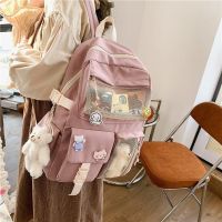 New Korean Large Capacity Backpacks Women Kawaii Students Preppy ITA Bag for Teenager Girls Sweet Waterproof School Travel Bags