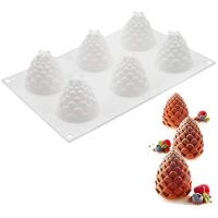 GL-แม่พิมพ์ ซิลิโคน ลูกต้นสน 6 ช่อง (คละสี) Pinecone silicone moulds