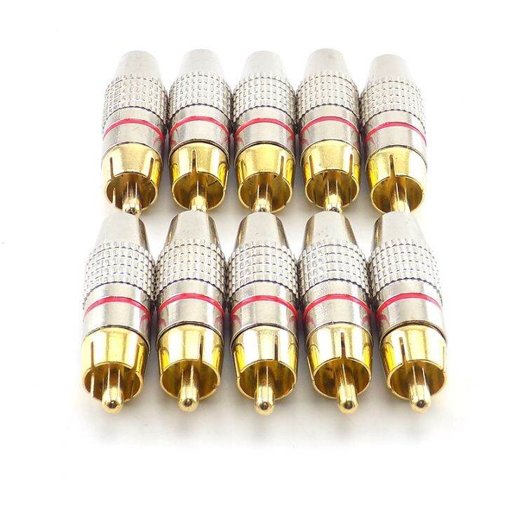 10pcs-rca-male-plug-to-cabling-connector-adapter-audio-video-cable-cctv-camera-non-solder-gold-plated