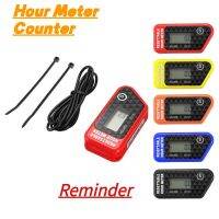 Waterproof LCD Resettable Hour Meter Counter Maintenance Reminder In Black/Red Fit Motorcycle/ATV/Motorboat/Lawn Mower