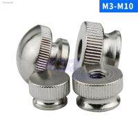 ❂✙❈ M3/M4/M5/M6/M8 Through Hole Thumb Nut Carbon Steel Nickel Plated Knurled Nut Cap Step Hand Nuts Blind Hole