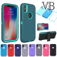 ▧ Shockproof iphone case for iphone 11 pro max 11 xr 3 in 1 armored iphone case iphone xs max x/xs 6 7 8 plus 360 silicone full protective case