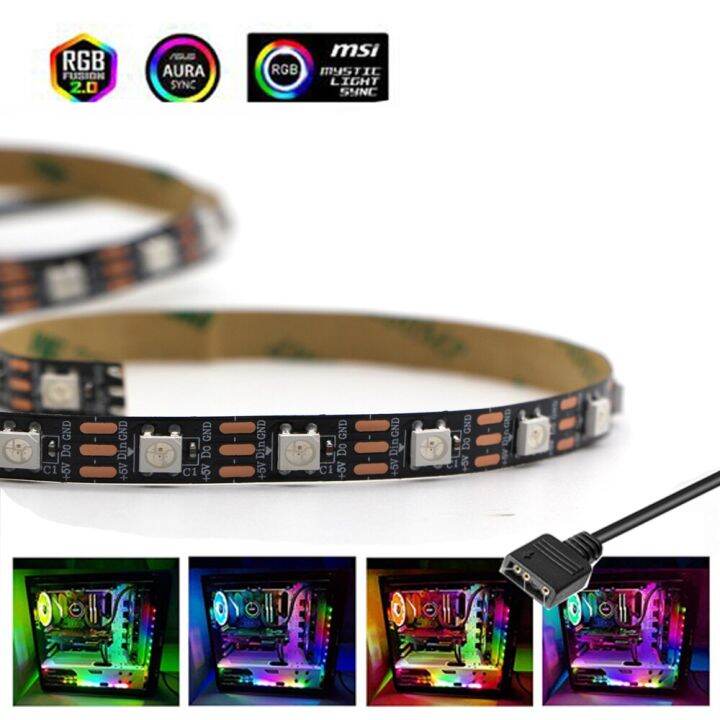 Ws2812b Ws2812 Rgb Addressable Digital Light Led Strip For Pc Msi 30/60