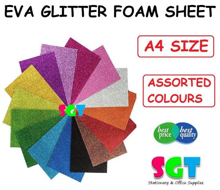 A4 Eva Glitter Foam Sheet 1 piece Lazada