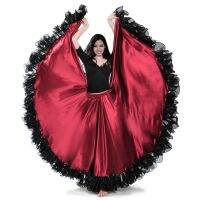 hot【DT】 Spanish Flamenco Skirt 720° big swing full circle belly dance costume for women dancing