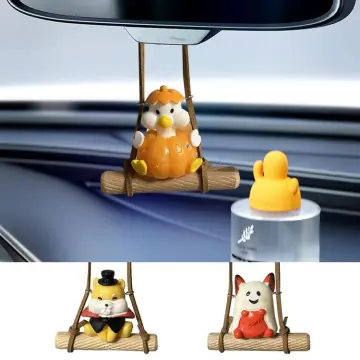 Hanging Ornament CUTE Swinging Duck Car Rear View Mirror Charms Decor (