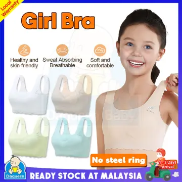 Cheap 8-16 Years Girls Training Bra Teenage Girl Breathable Teenager  Brassiere Cotton Girls Student Sports Bras