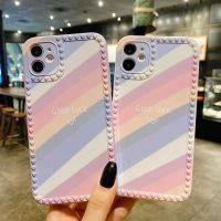 【Great. Cell phone case】 เคสโทรศัพท์ Google สีรุ้งสำหรับ Iphone 11 12 6 S 7 8 Plus X R XS Max SE 2020 Pro เคสปิดซิลิโคนนิ่มกันกระแทก