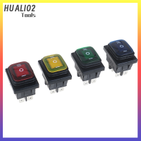 HUALI02เรืออัตโนมัติกันน้ำ6Pin 30A 250V สวิทช์ไฟ LED คันโยกสลับ12V 220V 1ชิ้น