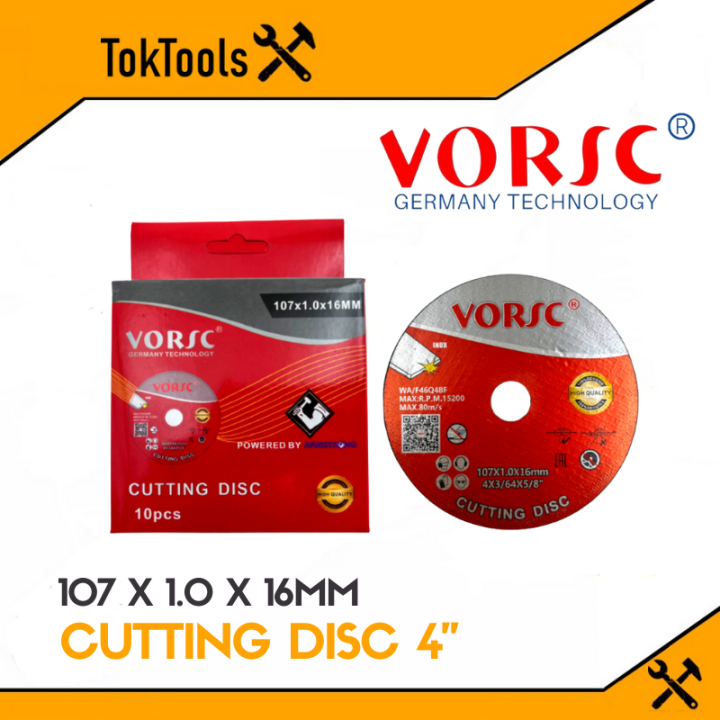 VORSC Cutting Disc 4" Cut Off Metal Stainless Super Thin 10Pcs/Box