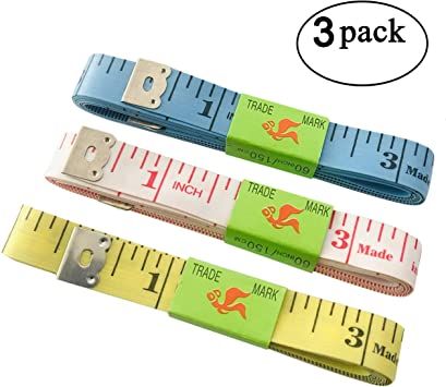 3pcs Soft Tape Measure & Body Measuring Ruler For Sewing & Tailor, With  Centimeter Magnetic Ruler, Random Color