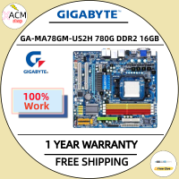 ใช้เมนบอร์ด GA-MA78GM-US2H 100% Gigabyte สำหรับ AMD Phenom Fx/ X4/X3 780G DDR2 16GB AM2/AM2 +/AM3 MA78GM เมนบอร์ดเดสก์ท็อป US2H