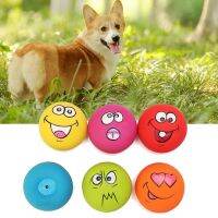 【YF】✱✔  Rubber Dog Squeaky Chewing With Face Fetch Balls 66cy 강아지 공 мяч для собак  Balle Chien