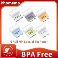 Phomemo Sticky Note Paper Thermal Photographic Paper for M02 M02S M02 Pro Printer Label Sticker Mix Transparent Colorful Set