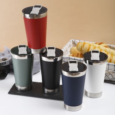 ℗  Cross-border explosive 304 stainless steel coffee mug car double-layer insulation with bottle opener beer