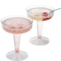 【CW】♧  6pcs Fashion Wine Cocktail Plastic Disposable Goblet Beer Whiskey Cups Tableware