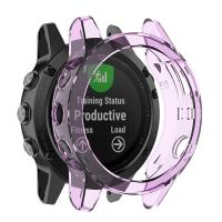 【Direct-sales】 เคสป้องกันสำหรับ Garmin Fenix 5X 5S 5 Plus อุปกรณ์สายรัดนาฬิกาปกป้องนาฬิกาเคสป้องกันโทรศัพท์ TPU TPU