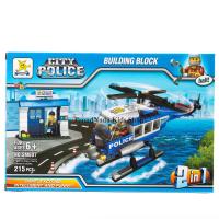 ProudNada Toys ของเล่นเด็กชุดตัวต่อเลโก้เฮริคอปเตอร์ตำรวจ STARMERRY CITY POLICE BUILDING BLOCK 215 PCS SM607