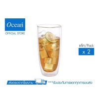 OCEAN แก้วน้ำสองชั้น DOPPIO-LONG DRINK 560 ML. (Pack of 2)