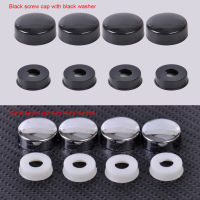 DWCX 4pcs ABS Screw Nut Cap +Bolt Cover Set Universal for Car Truck Motorcycle Security License Plate Frame Mounting Screws Bolt Nails  Screws Fastene